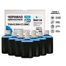 Чорнило Barva Epson L100/L210/L300/L350/L355 Cyan 10x100мл ServicePack (E-L100C-1SP)