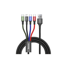 Дата кабель USB 2.0 AM to Lightning + Micro 5P + USB-C 1.2m 3.5A black Baseus (CA1T4-B01)