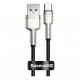 Дата кабель USB 3.1 AM to Type-C 0.25m CAKF 6.0A 66W Cafule Series Metal Data Cable Black Baseus (CAKF000001)