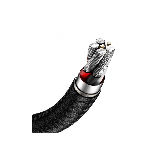 Дата кабель USB 2.0 AM to USB-C 1.0m Cafule Metal 66W black Baseus (CAKF000101)