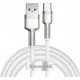 Дата кабель USB 3.1 AM to Type-C 2.0m CAKF 6.0A 66W Cafule Series Metal Data Cable White Baseus (CAKF000202)