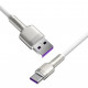 Дата кабель USB 3.1 AM to Type-C 2.0m CAKF 6.0A 66W Cafule Series Metal Data Cable White Baseus (CAKF000202)