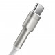 Дата кабель USB 3.1 AM to Type-C 2.0m CAKF 6.0A 66W Cafule Series Metal Data Cable White Baseus (CAKF000202)