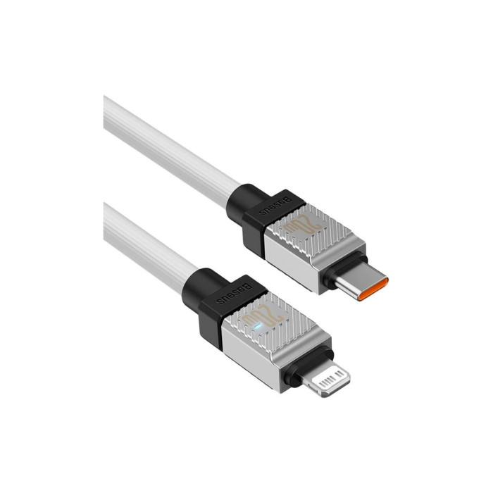 Дата кабель USB-C to Lightning 2.0m CoolPlay Fast Charging 20W white Baseus (CAKW000102)