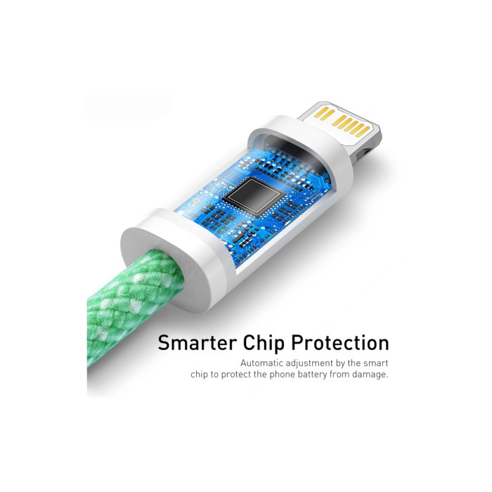 Дата кабель USB-C to Lightning 2.0m 20W green Baseus (CALD000106)