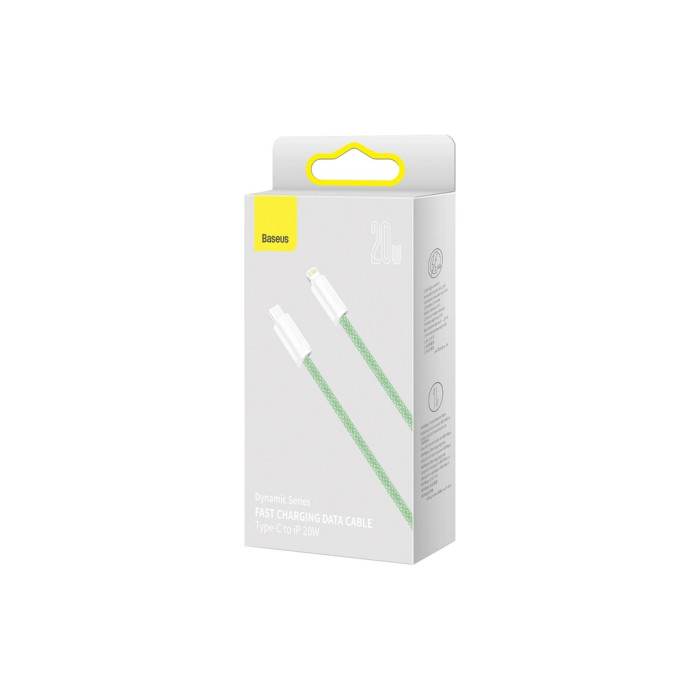 Дата кабель USB-C to Lightning 2.0m 20W green Baseus (CALD000106)