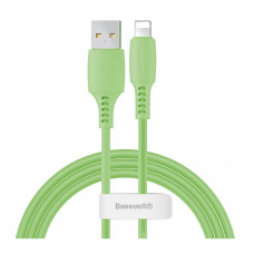 Дата кабель USB 2.0 AM to Lightning 1.2m 2.4A green Baseus (CALDC-06)