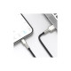 Дата кабель USB 2.0 AM to Lightning 1.0m Cafule Metal 2.4A black Baseus (CALJK-A01)