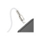 Дата кабель USB 2.0 AM to Lightning 2.0m Cafule Series Metal 2.4A White Baseus (CALJK-B02)