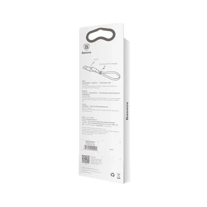 Дата кабель USB 2.0 AM to Lightning 0.23m 2A black/red Baseus (CALMBJ-B91)