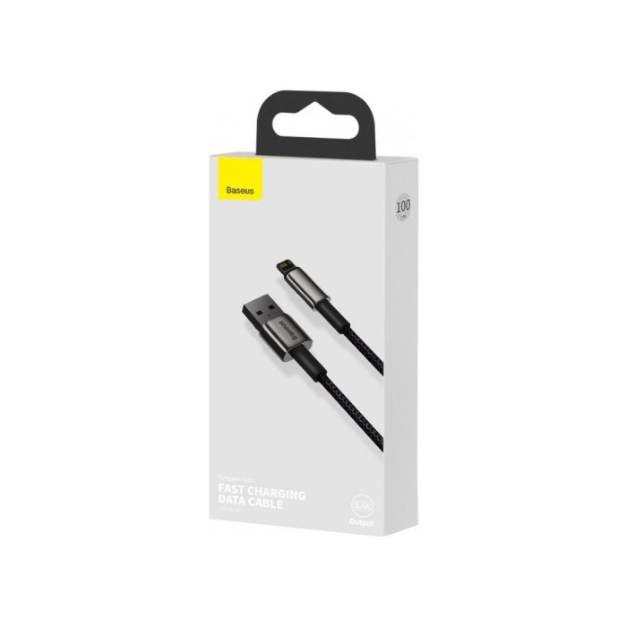 Дата кабель USB 2.0 AM to Lightning 2.0m 2.4A black Baseus (CALWJ-A01)
