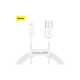 Дата кабель USB 2.0 AM to Lightning 1.5m Superior Fast Charging 2.4A white Baseus (CALYS-B02)