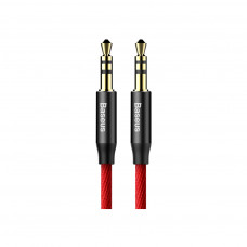 Кабель мультимедійний Jack 3.5mm Yiven M30 M/M 1m red-black Baseus (CAM30-B91)