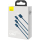 Дата кабель USB 2.0 AM to Lightning + Micro 5P + Type-C 1.5m 3.5A blue Baseus (CAMLTYS-03)