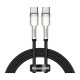 Дата кабель USB-C to USB-C 1.0m 100W metal black Baseus (CATJK-C01)