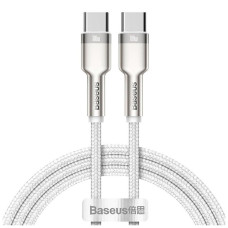 Дата кабель USB-C to USB-C 1.0m 100W metal white Baseus (CATJK-C02)