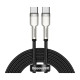 Дата кабель USB-C to USB-C 2.0m 100W metal black Baseus (CATJK-D01)