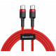 Дата кабель USB 3.1 Type-C to Type-C 1.0m 3A red Baseus (CATKLF-G09)