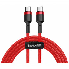 Дата кабель USB 3.1 Type-C to Type-C 2.0m 3A red-black Baseus (CATKLF-H09)