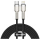 Дата кабель USB-C to Lightning 2.0m Cafule Metal PD 20W black Baseus (CATLJK-B01)