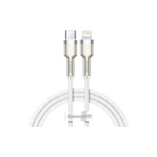 Дата кабель USB-C to Lightning 2.0m Cafule Metal PD 20W white Baseus (CATLJK-B02)