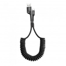 Дата кабель USB 2.0 AM to Type-C 1.0m Fish eye Spring 2A black Baseus (CATSR-01)