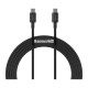 Дата кабель USB-C to USB-C 2.0m 100W black Baseus (CATYS-C01)
