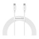 Дата кабель USB-C to USB-C 2.0m 100W white Baseus (CATYS-C02)