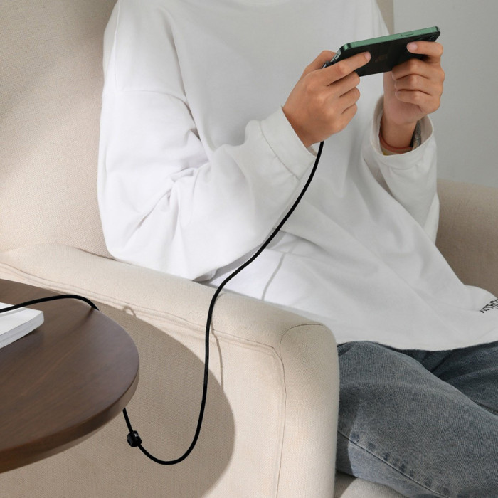 Дата кабель USB 2.0 AM to Lightning 1.0m 2.4A 90° corner black Baseus (CAVP000001)