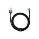 Дата кабель USB 2.0 AM to Lightning 2.0m 2.4A 90° corner black/blue Baseus (CAVP000121)