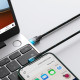 Дата кабель USB-C to Lightning 1.0m 20W 90° corner black/blue Baseus (CAVP000221)