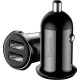 Зарядний пристрій Baseus Grain Pro Car Charger (Dual USB 4.8A ) USB Black (CCALLP-01)