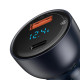 Зарядний пристрій Baseus USB + USB-C QC3.0 65W Particular Digital Display gray (CCKX-C0G)