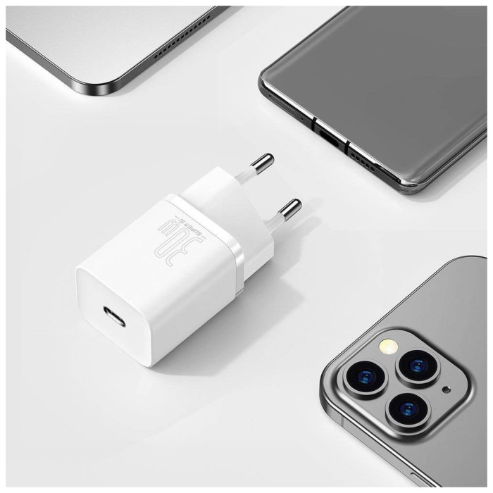 Зарядний пристрій Baseus Super Si quick charger IC 30W white (CCSUP-J02)