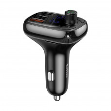 FM модулятор Baseus T typed S-13 Bluetooth MP3 car charger Black (CCTM-B01)