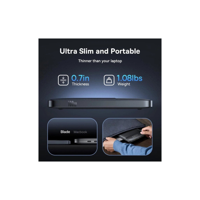 Батарея універсальна Baseus Blade H1 Lite 20000mAh 100W PD QC Black (P10021604123-00)