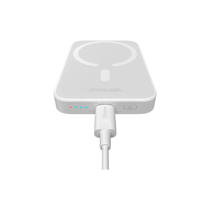 Батарея універсальна Baseus Airpow 6000mAh 20W Mag White (P10022807213-00)