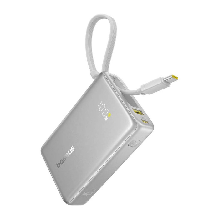 Батарея універсальна Baseus PicoGo 10000mAh 45W PD, QC, Galaxy Natural Titanium (P10076803853-00)