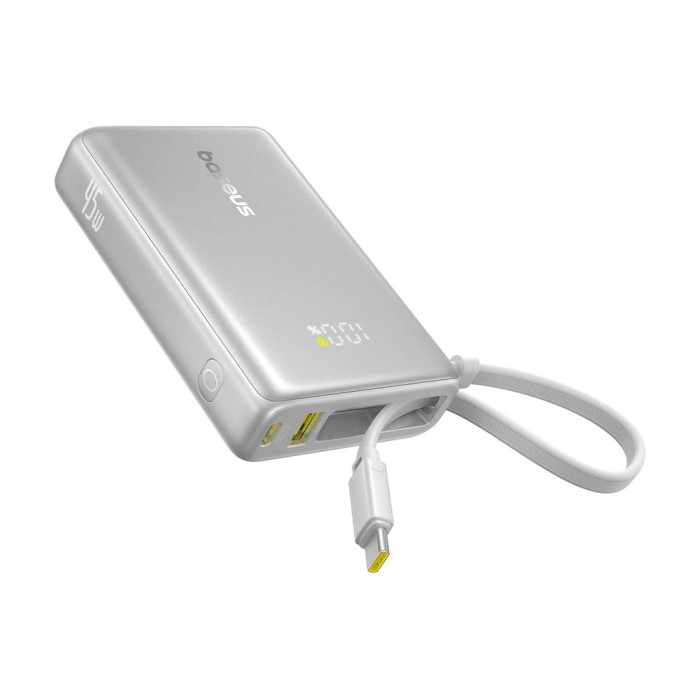 Батарея універсальна Baseus PicoGo 10000mAh 45W PD, QC, Galaxy Natural Titanium (P10076803853-00)