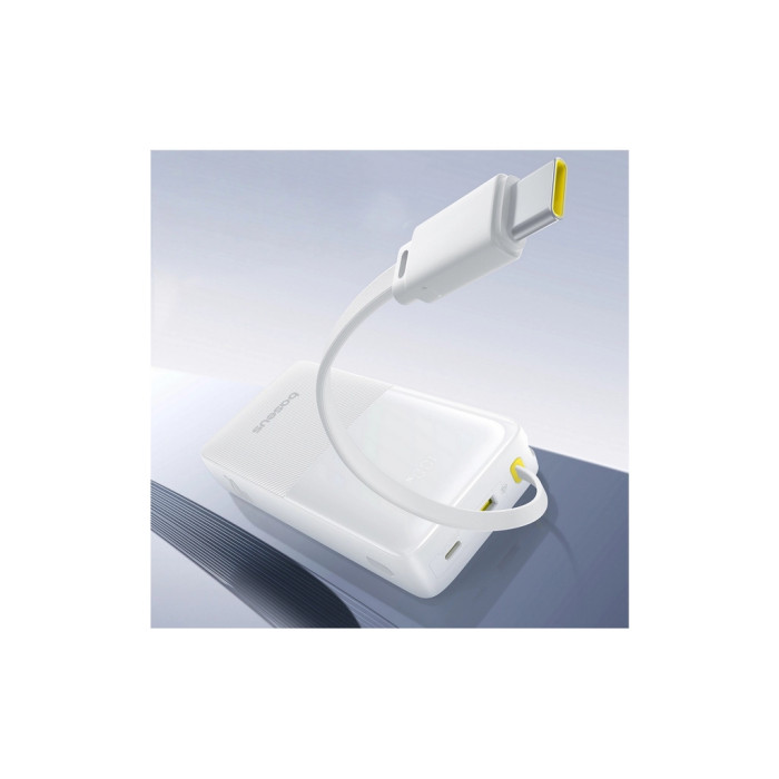 Батарея універсальна Baseus Bipow 2 20000mAh 20W with USB-C cable white (P10077101213-01)