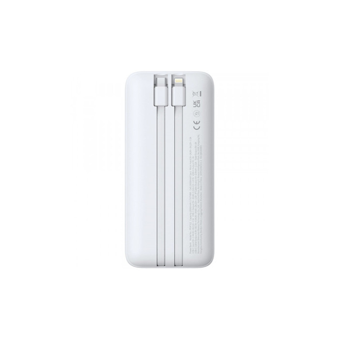 Батарея універсальна Baseus Lipow 20000mAh 22,5W PD, QC/3.0, White (P10079102213-00)