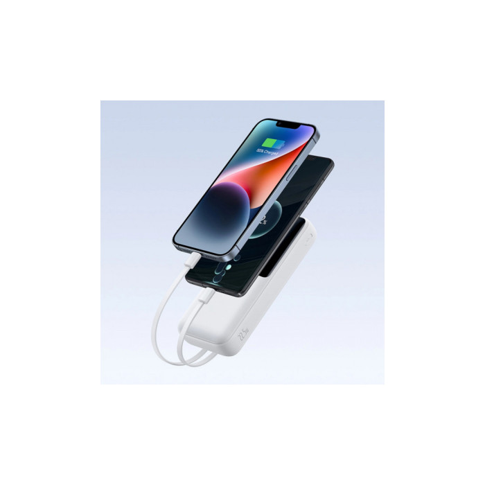Батарея універсальна Baseus Lipow 20000mAh 22,5W PD, QC/3.0, White (P10079102213-00)