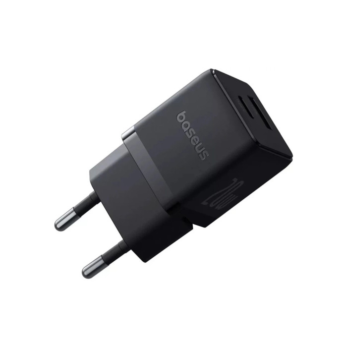 Зарядний пристрій Baseus 1xUSB-C PD20W + 1xUSB + cable USB-C to USB-C white (P10111608113-01)