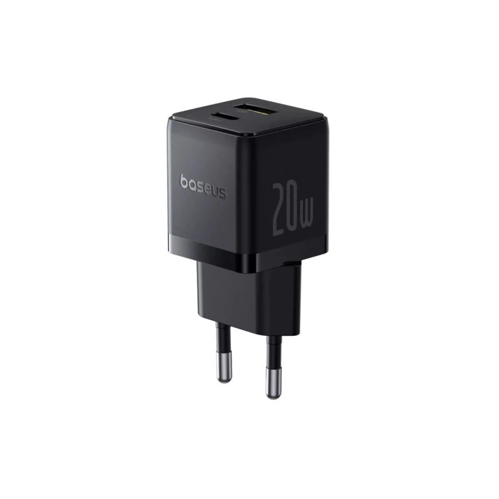 Зарядний пристрій Baseus 1xUSB-C PD20W + 1xUSB + cable USB-C to USB-C white (P10111608113-01)