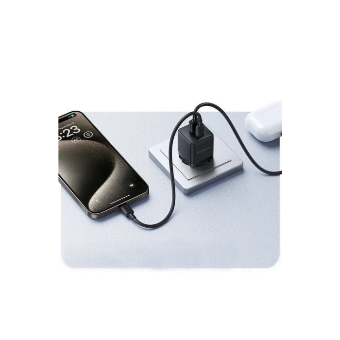 Зарядний пристрій Baseus 1xUSB-C PD20W + 1xUSB + cable USB-C to USB-C white (P10111608113-01)