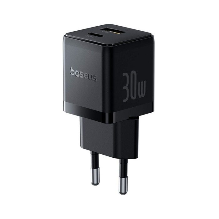 Зарядний пристрій Baseus 1xUSB-C 30W + 1xUSB + cable USB-C to USB-C 60W 1.0m (P1011160A113-01)