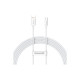 Дата кабель USB 2.0 AM to USB-C 1.0m Superior Fast Charging 100W moon white Baseus (P10320102214-01)