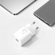 Зарядний пристрій Baseus 1xUSB 25W (USB-C) + Cable Type-C white (TZCCSUP-L02)