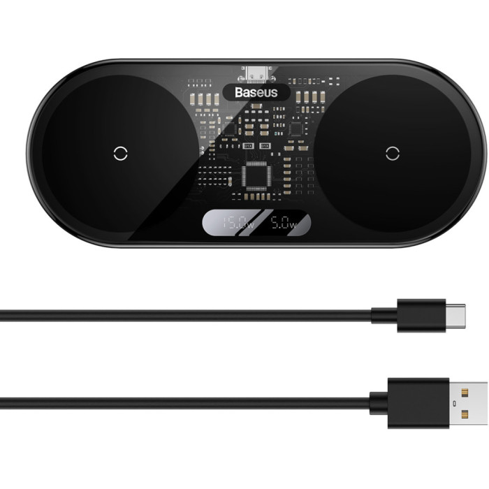Зарядний пристрій Baseus 20W Digital LED Display (WXSX010101)