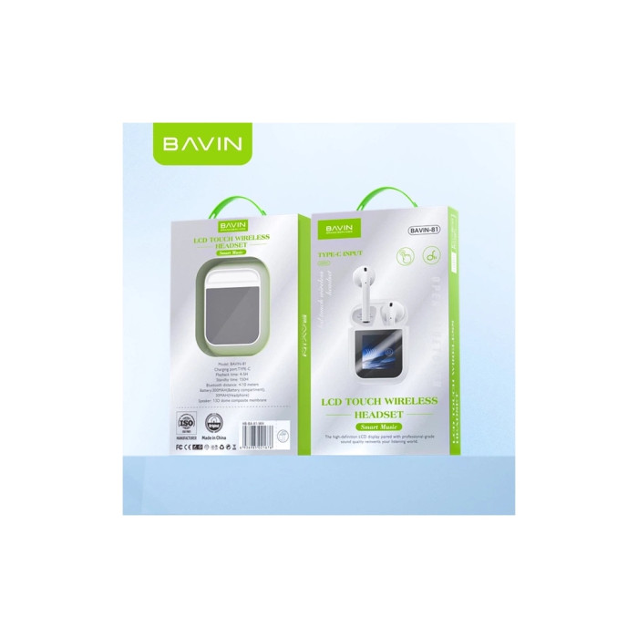 Навушники BAVIN BAVIN-81 Hi-Res LCD Tough White (HB-BA-81-WH)